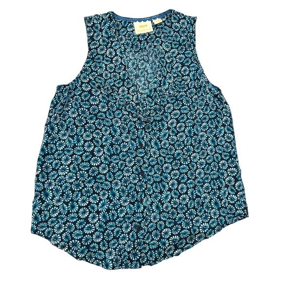 Anthropologie Tops - Maeve Anthropologie Womens blue geometric burst top Size 4